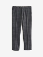 Grey Slim Fit Signature TG Di Fabio Wool Rich Check Suit: Trousers - Image 6 of 9