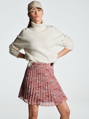 Pink Paisley Mini Chiffon Skirt - Image 1 of 7