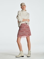 Pink Paisley Mini Chiffon Skirt - Image 2 of 7