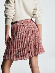 Pink Paisley Mini Chiffon Skirt - Image 3 of 7