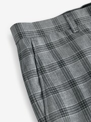 Light Grey Slim Fit Check Suit: Trousers - Image 6 of 8