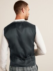 Light Grey Check Suit Waistcoat - Image 3 of 8
