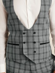 Light Grey Check Suit Waistcoat - Image 4 of 8