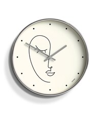 Jones Clocks Silver Silver Olivia Minimal Line Art Wall Clock - Image 3 of 4