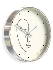Jones Clocks Silver Silver Olivia Minimal Line Art Wall Clock - Image 4 of 4