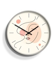 Jones Clocks Grey Grey Minimal Line Art Wall Clock - Image 3 of 4