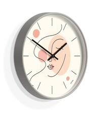 Jones Clocks Grey Grey Minimal Line Art Wall Clock - Image 4 of 4