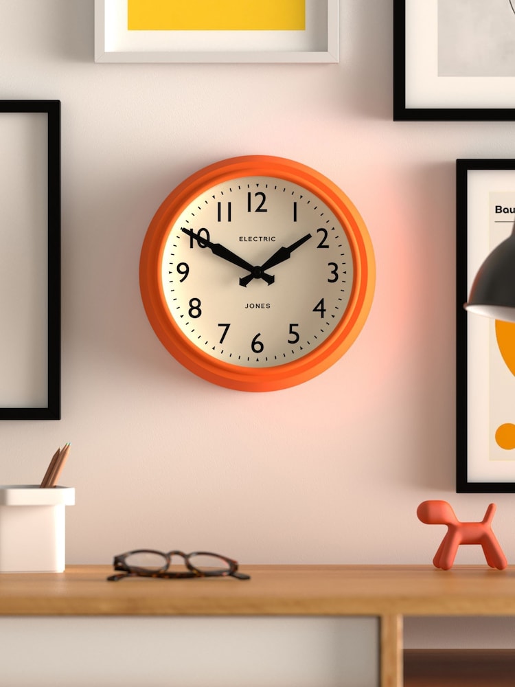 Jones Clocks Orange Orange Retro Telecom Wall Clock - Image 6 of 6