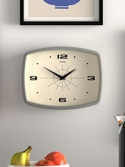 Jones Clocks Grey Grey Movie Retro Wall Clock - Image 1 of 4