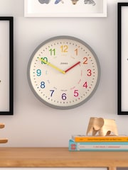 Jones Clocks Grey Kids Grey Wall Clock - Image 1 of 4
