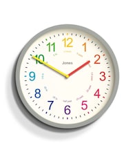 Jones Clocks Grey Kids Grey Wall Clock - Image 2 of 4