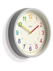Jones Clocks Grey Kids Grey Wall Clock - Image 3 of 4