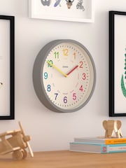 Jones Clocks Grey Kids Grey Wall Clock - Image 4 of 4