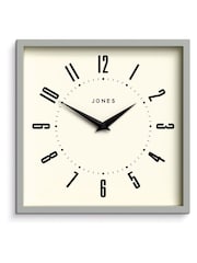 Jones Clocks Grey Grey Box Square Wall Clock - Image 3 of 4