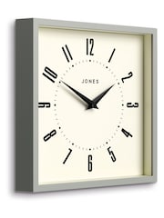 Jones Clocks Grey Grey Box Square Wall Clock - Image 4 of 4