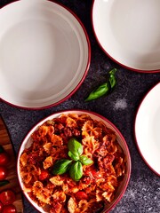 Tower Set of 4 Red Foundry Pasta Bowls - Image 2 of 8