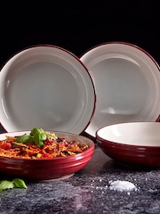 Tower Set of 4 Red Foundry Pasta Bowls - Image 3 of 8