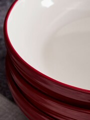 Tower Set of 4 Red Foundry Pasta Bowls - Image 4 of 8