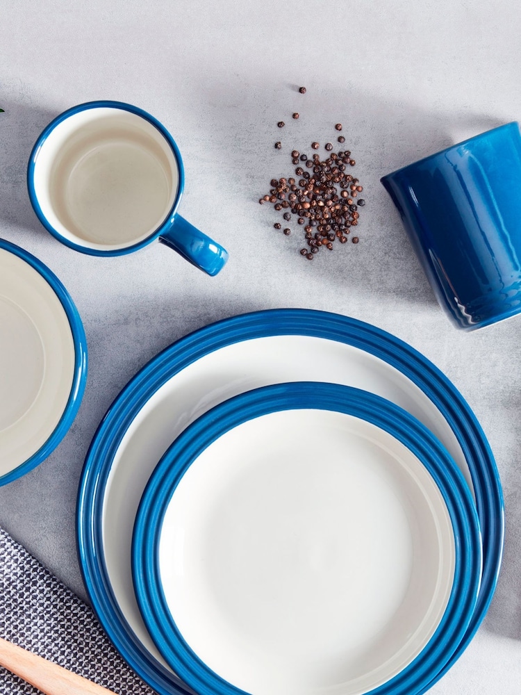 Tower 16 Piece Blue Foundry Dinner Set - Image 1 of 3
