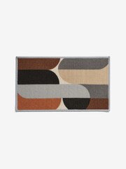 Monochrome Washable Retro Shapes Doormat - Image 3 of 4