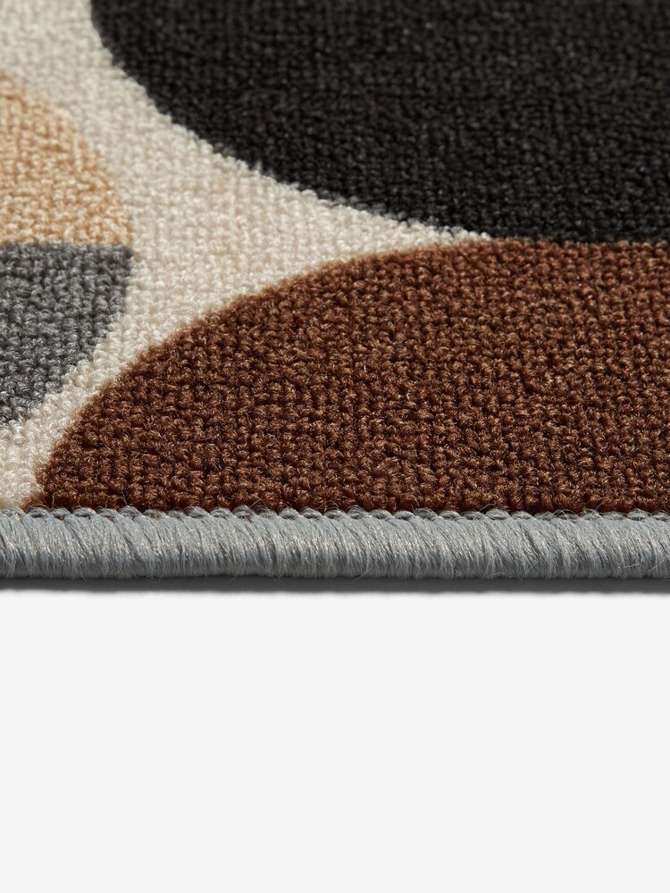 Monochrome Washable Retro Shapes Doormat - Image 4 of 4
