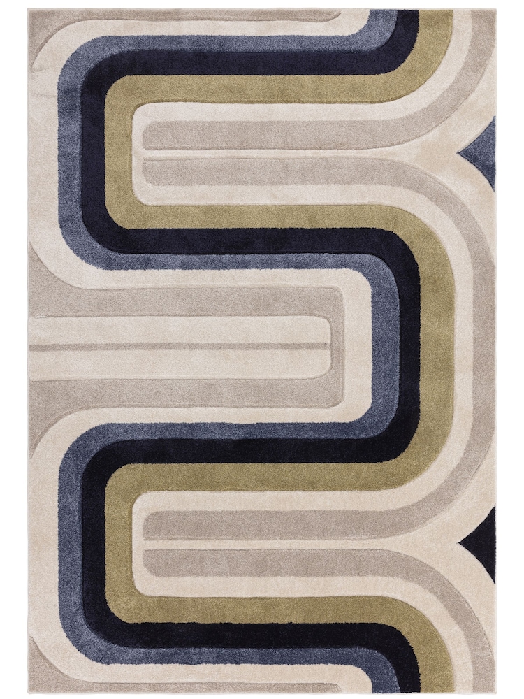 Asiatic Rugs Blue Sketch Contour Rug - Image 2 of 4