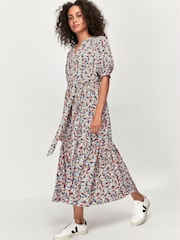 Khost Blue Clothing Ditsy Star Print Midi Dress - Image 1 of 3