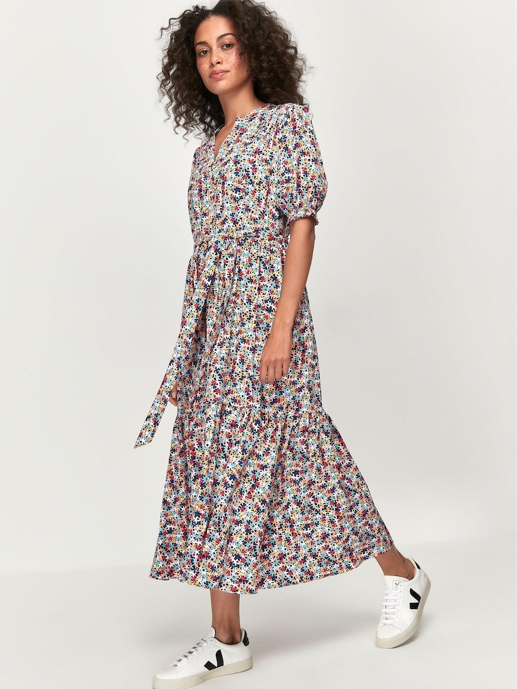 Khost Blue Clothing Ditsy Star Print Midi Dress - Image 1 of 3
