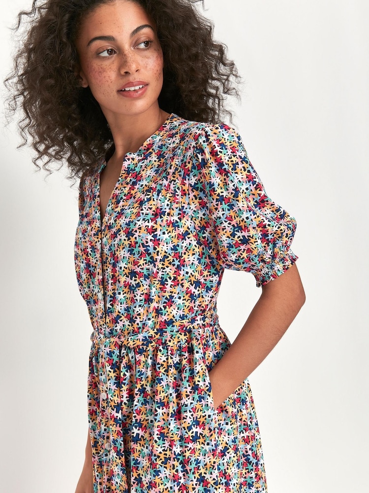Khost Blue Clothing Ditsy Star Print Midi Dress - Image 2 of 3