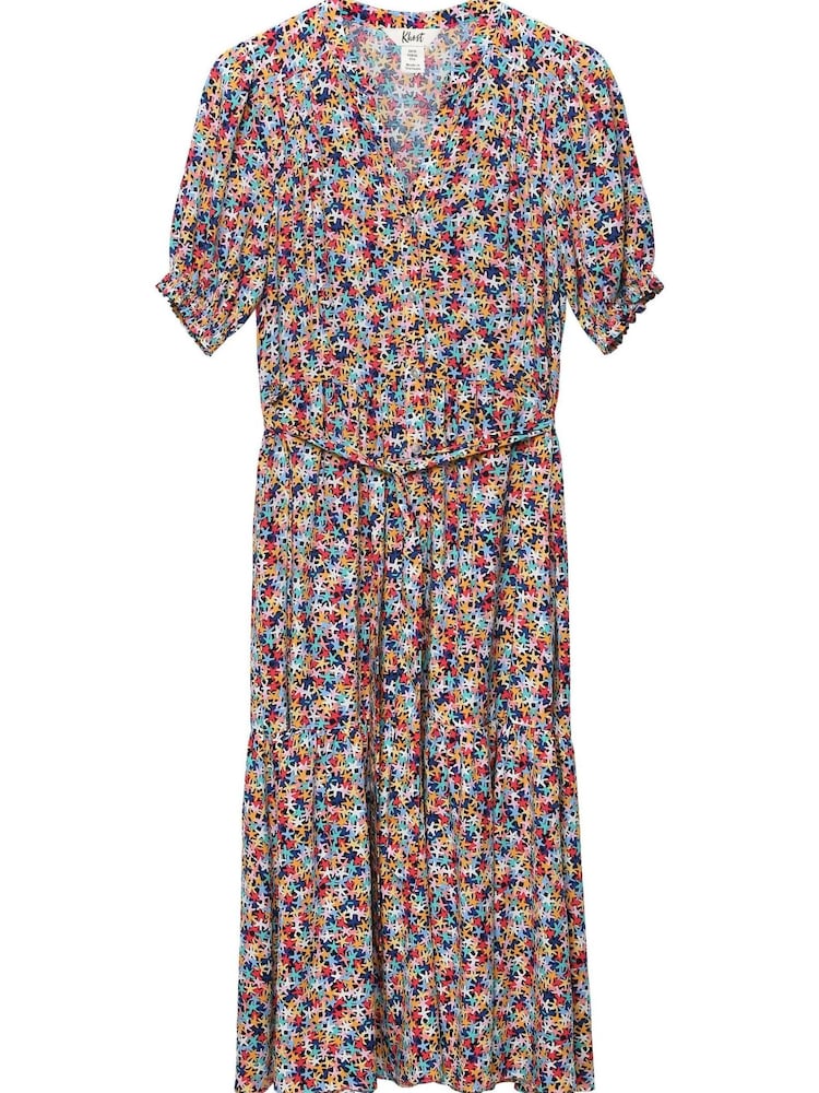 Khost Blue Clothing Ditsy Star Print Midi Dress - Image 3 of 3