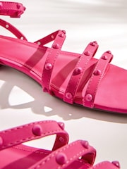 Pink Forever Comfort® Stud Sandals with Ankle Strap - Image 7 of 8