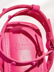 Pink Forever Comfort® Stud Sandals with Ankle Strap - Image 8 of 8
