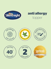 Silentnight White Anti Allergy Mattress Topper - Image 11 of 11