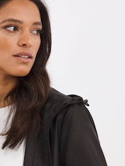 Simply Be Black Longline Packaway Trench Jacket - Image 4 of 4