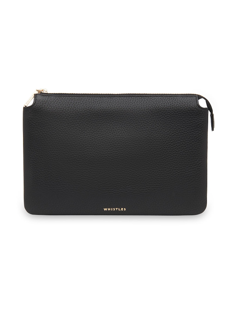 Whistles Black Elita Double Pouch Clutch - Image 1 of 4