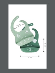 Babymoov Set of 2 Bib'Isy Silicone Fox Catcher Bibs - Image 3 of 4