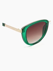 Dune London Green Gwinnie Oval Cat-Eye Glasses - Image 2 of 3