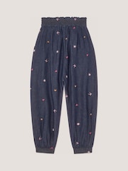 Monsoon Embroidered Chambray Cuffed Trousers - Imagen 3 de 4