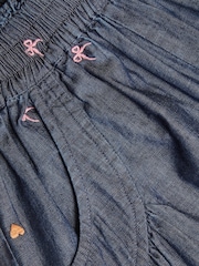 Monsoon Embroidered Chambray Cuffed Trousers - Imagen 4 de 4