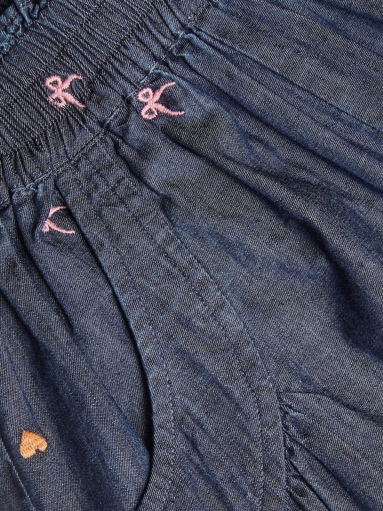 Monsoon Embroidered Chambray Cuffed Trousers - Imagen 4 de 4