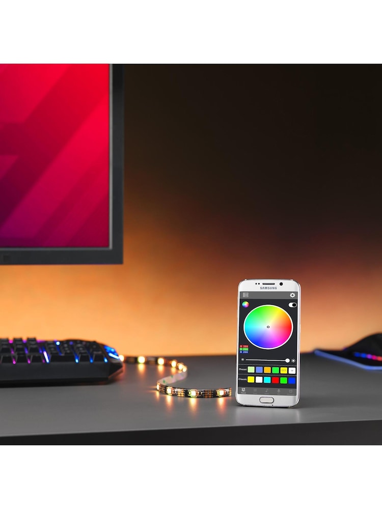 MenKind LED Strip Lights App Controlled 2M - Image 2 of 10