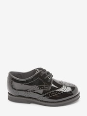 Black Ground Standard Fit (F) Leather Brogue Shoes - Image 1 of 5