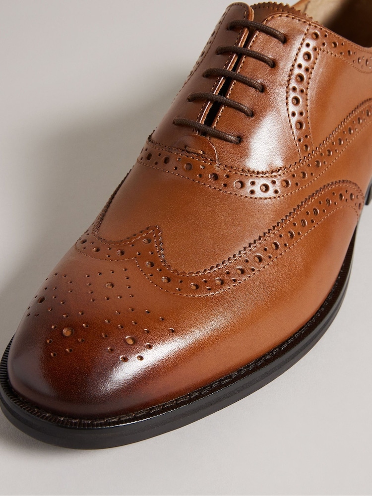 Ted Baker Brown Formal Leather Amaiss Brogue Shoes - Image 3 of 4