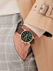 Next Classic Watch With Brown Strap - Image 1 of 3