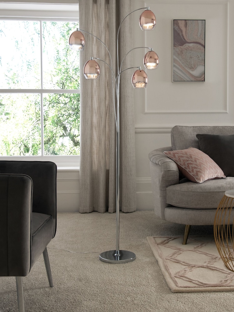 Rose Gold Bella 5 Light Floor Lamp - Image 1 of 7