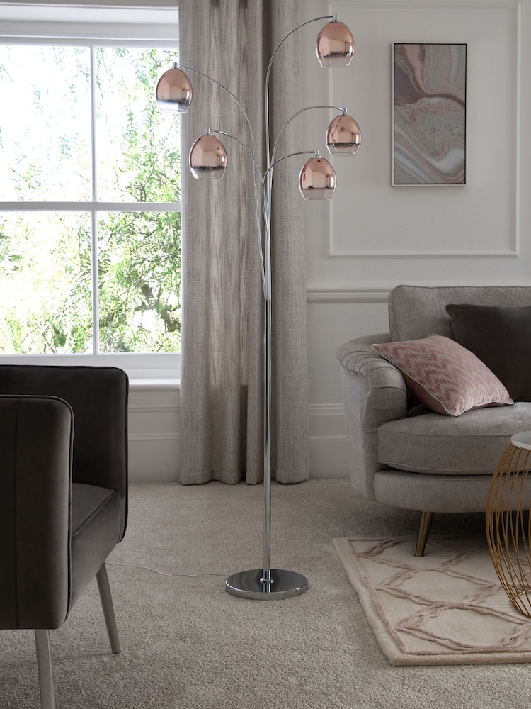 Rose Gold Bella 5 Light Floor Lamp - Image 2 of 7