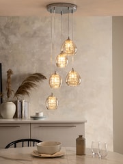 Mink Brown Bella 5 Light Cluster Ceiling Light - Image 3 of 11