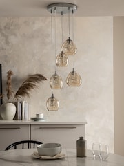Mink Brown Bella 5 Light Cluster Ceiling Light - Image 4 of 11
