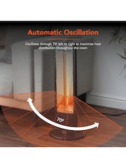 Warmlite Black WL42013 1KW Infrared Heater With Oscillation - Image 6 of 7