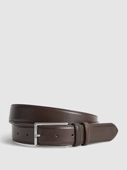 Reiss Chocolate Martin Formal Suit Belt - Image 1 of 5